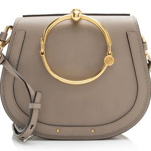 Chloe Calfskin Suede Nile Medium Bracelet Bag
